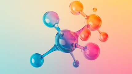 A vibrant graphic of a water molecule, highlighting its shape and significance in chemistry