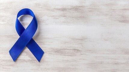 Colon cancer awareness ribbon on a medical background, support and awareness, colorectal cancer, cancer awareness