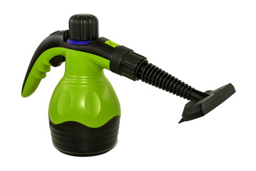 Handheld steam cleaner on white background. Steam cleaner isolate