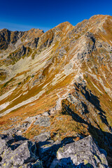 Picturesque landscape of the Tatra Mountains. The Rohace Mountains, Western Tatras, Slovakia.
