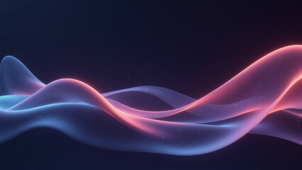 Naklejka premium Generative AI A minimalist and simple wallpaper with cool wave lines and calming colors, Simply minimalist modern background, cool abstract wave lines neon color background, cool minimalism background