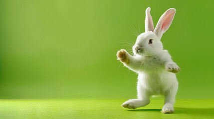 A cool bunny dancing for the upcoming easter sale