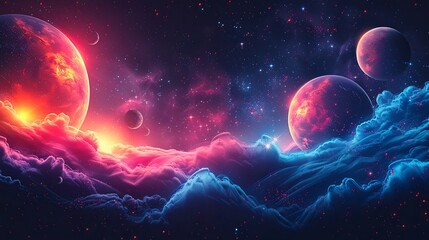 Obraz premium 3d motion design. Graphic shapes, isometric triangle poster with realistic futuristic falling objects, space. Minimal background design with geometric shapes. Vector elements composition