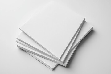Blank A4 Stacked Paper Mockup isolated created with Generative AI