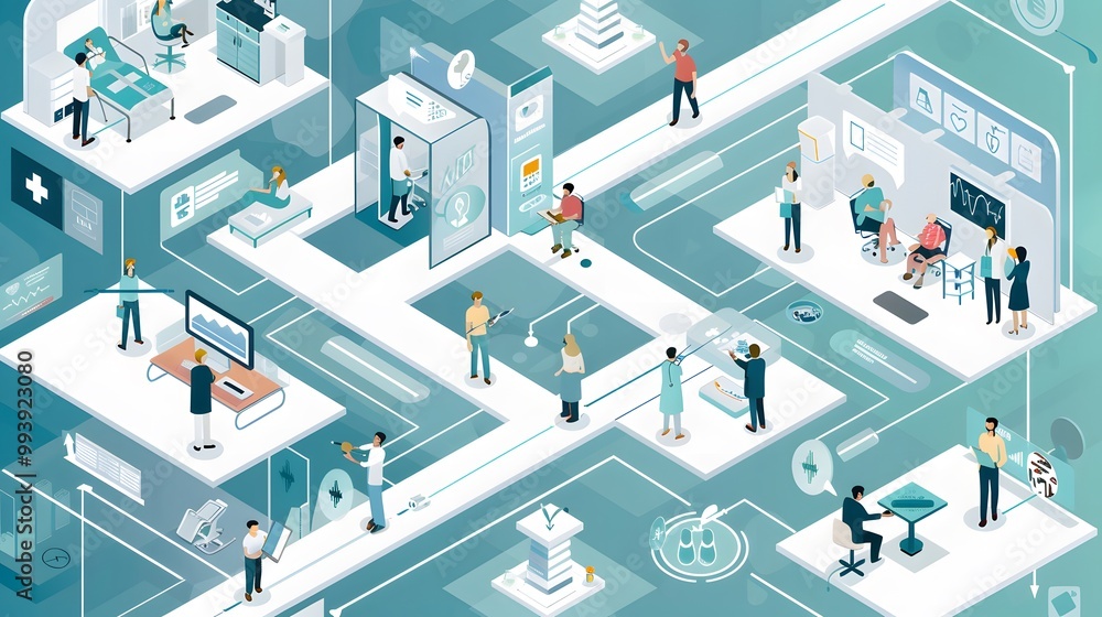 Poster depict a seamless integration of bpm with cloud platforms, allowing remote teams to streamline opera