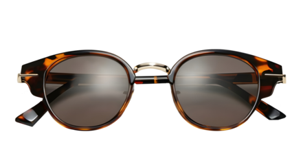 Black sunglasses Isolated on a white transparent background