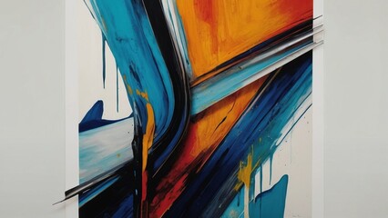 The balance of contrasting elements in this abstract work generates a harmonious and captivating visual experience
