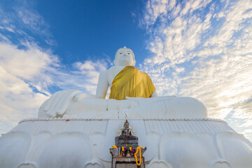 Beautiful buddhist temple on mountain, Phu Thong Thep Nimit Temple, Udonthani  province Thailand.
