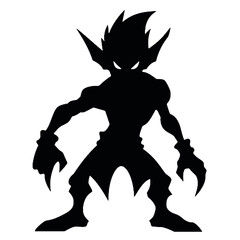 Demonic Goblin Silhouette – Vector for Dark and Spooky Designs