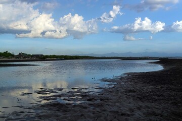 clouds over the lake