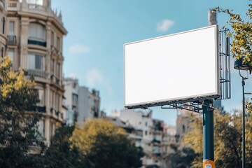 Fototapeta premium blank billboard for overlay text and image on city street