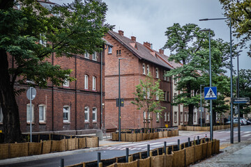 Ceglane kamienice przy ulicy Kolejowej w Poznaniu © fotozen