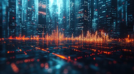 Fototapeta premium Investment Growth Graph Icon with Ample Copy Space for Financial Illustrations