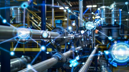 Create a scenario where ICS controls a large-scale oil refinery, automating key processes to increase safety and efficiency