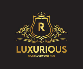 Luxury Logo Design Floral Luxury logo vintage logo royal car boutique.eps