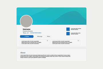 LinkedIn abstract modern banner mockup template, cover photo, profile banner mockup