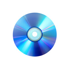 Minimalist design of a Blu-ray disc Compact disc  isolated on a transparent background