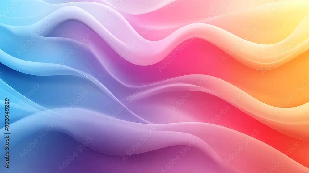 Poster background with abstract gradient shapes, soft color transitions