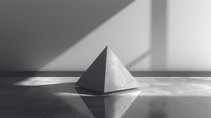 Fototapeta premium 3D Abstract composition Geometric Shapes in black and white colors