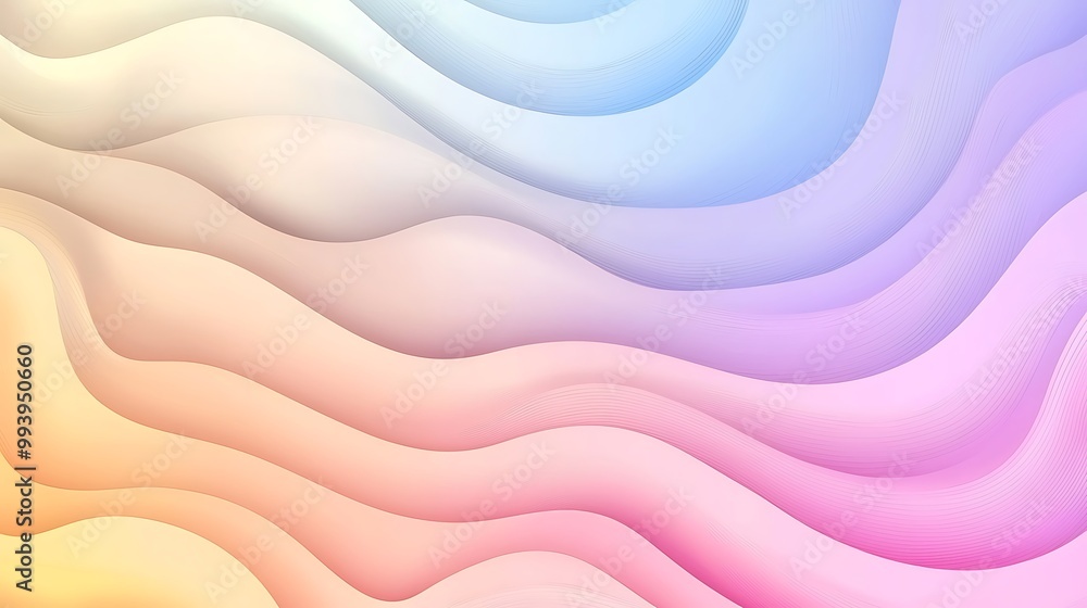 Poster background with abstract gradient shapes, soft color transitions
