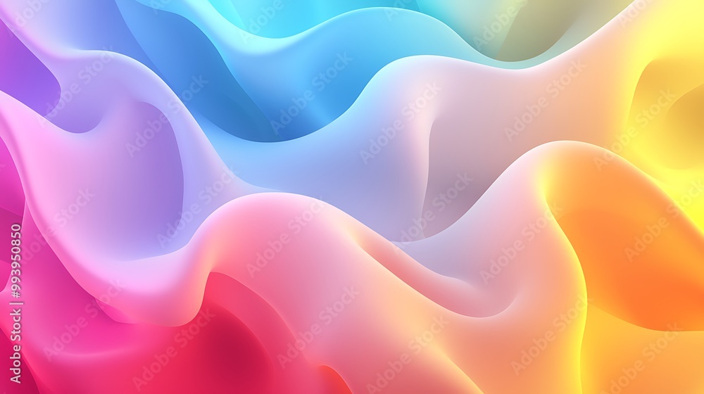 Poster background with abstract gradient shapes, soft color transitions