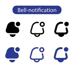 notification bell icon on white background.