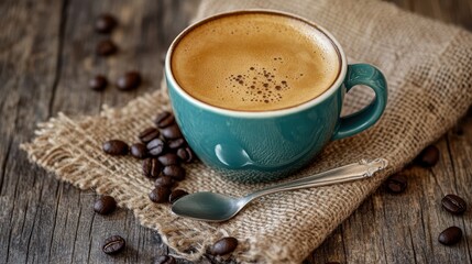 The Coffee Cup on Burlap