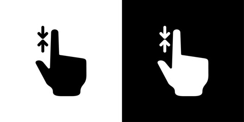 Zoom Gesture icon set vector illustration