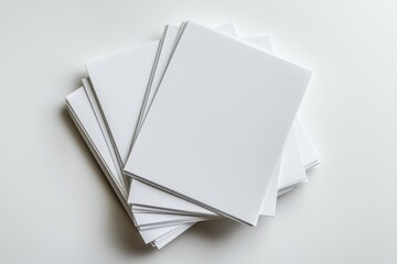 Blank A4 Stacked Paper Mockup isolated created with Generative AI