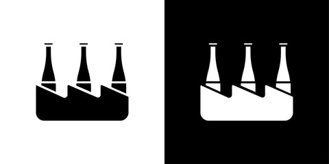 beer bottles in basket icon set vector illustration