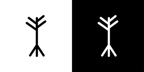 Coat Stand Icon set vector illustration