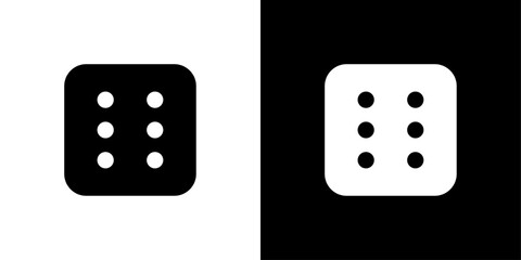 Dice Six Icon set vector illustration