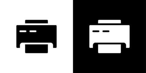 Obraz premium Document printing icon set vector illustration