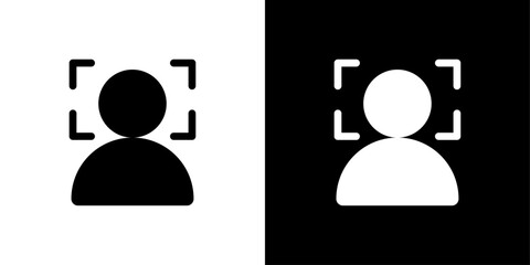 face detection icon set vector illustration