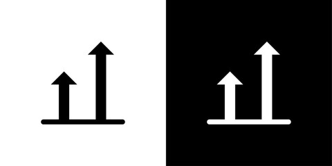 growth arrow bars icon set vector illustration