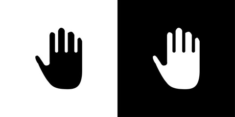 Obraz premium Raised Hand icon set vector illustration