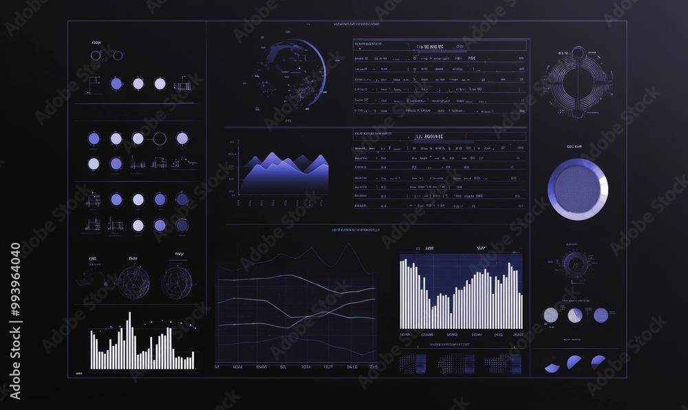 Poster Creating futuristic HUD elements with an infographic or a technology interface will allow you to visualize information