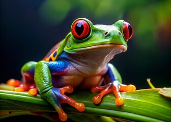 Colorful Frog Template for Educational Use, Nature Projects, or Creative Design Purposes Online