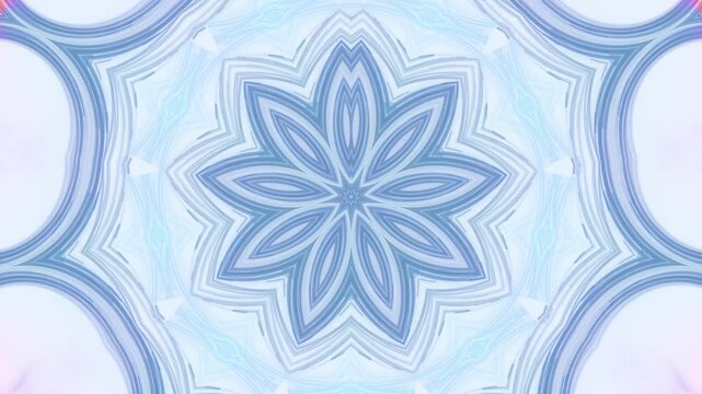 bl&uuml;tenf&ouml;rmige pastellfarbende symmetrische Form, Mandala, Blume, Muster, blau
