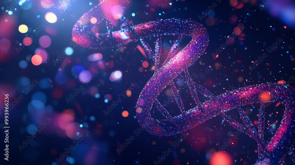 Aufkleber Helix science cell genetics medical biotechnology generative AI