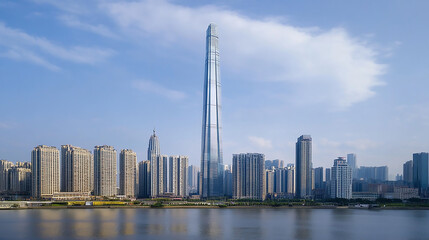 Obraz premium The modern skyscrapers of Guangzhou, China, create