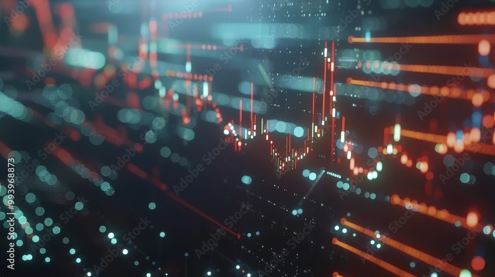 Poster an animation of a financial business chart showing profits and losses over time in 4k