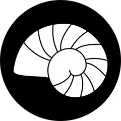Nautilus shell icon block illustration vector