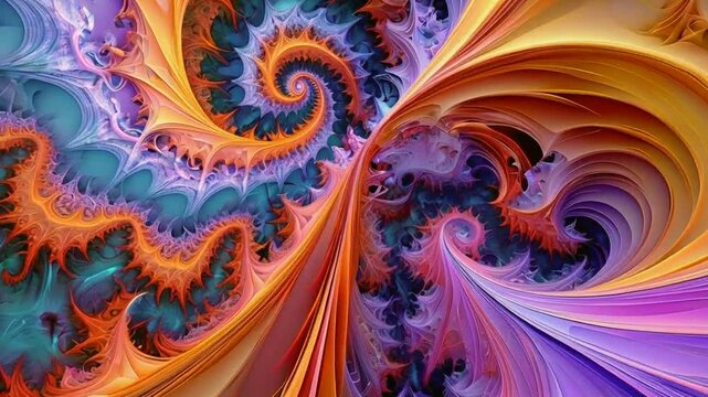 Abstract fractal design. A computer generated abstract image; fractal colorful design