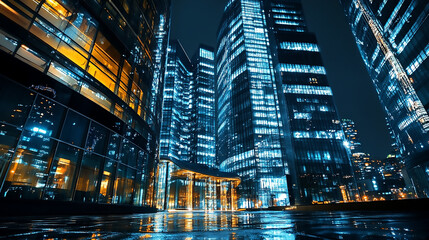 Fototapeta premium Bigger companies consolidate services such as HR and finance into centralized systems, minimizing duplication 