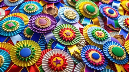 Colorful Prize Stickers for Awards, Competitions, and Celebrations in Various Shapes and Designs