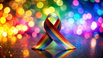 Colorful ribbon symbolizing awareness and support for various causes promoting health and unity
