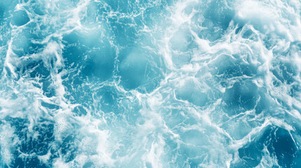 Fototapeta premium Aerial view of light blue swimming pool water with white light reflections in high resolution