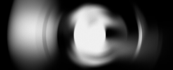 Abstract Light Leak, Black White Gray Noisy Grainy Texture Overlay, Monochrome Gradient Banner Poster Design Template