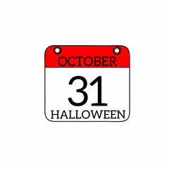Vector illustration of October 31st Halloween celebration